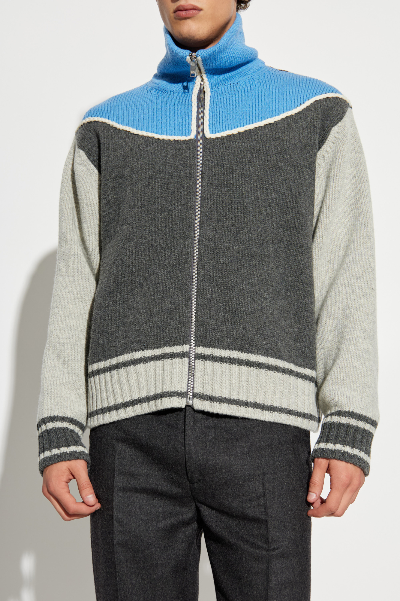 Grey Wool cardigan Bottega Veneta - Vitkac AS